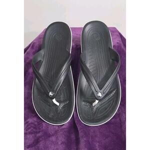 Crocs Crocband Sandals Flip Flops Men’s Size 13 Black Comfort Thong Black